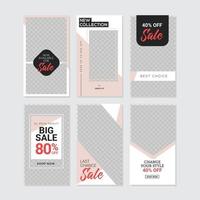 Sale banner social media stories post template vector