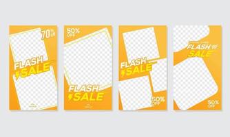 banner de plantilla de historias de redes sociales de venta flash vector