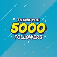 Thank you followers congratulation banner vector