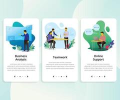 User interface kit for business teamwork and support vector