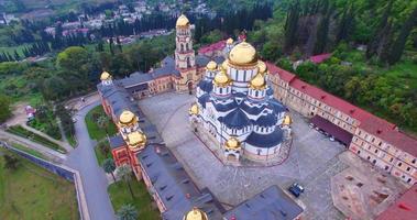 Aerial view of the new Athos monastery in Abkhazia photo