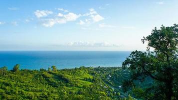 Seascape with a view of the coastline photo