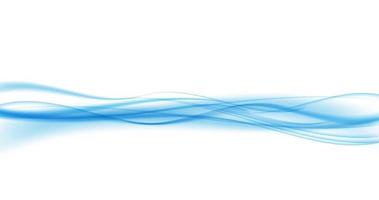 Abstract Blue Wave on White Background vector