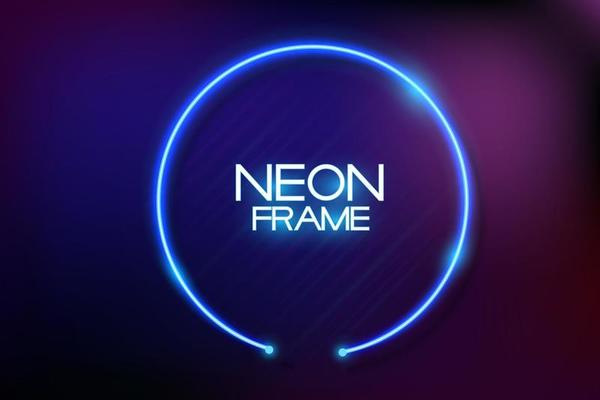 Neon Frame Background Vector Illustration