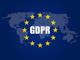 antecedentes del reglamento general de protección de datos de gdpr vector