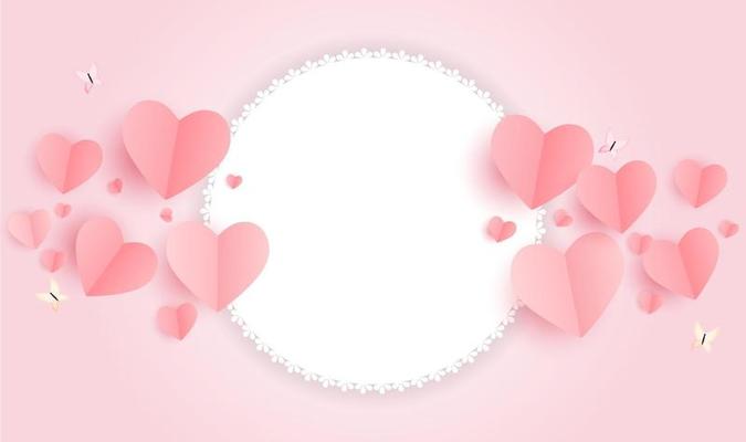 Romantic Love and Feelings Background Design with Frame for Your Text