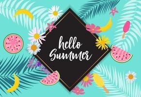 Hello Summer Background vector