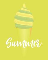 Summer Abstract Poster Background with Ice Cream vector