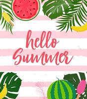 Hello Summer Background vector