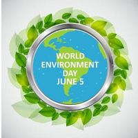 World environment day concept vector