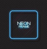 Abstract Neon Frame Template on Dark Backgroun vector