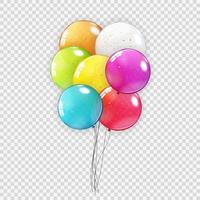 Realistic Balloon Collection Set Isolated vector