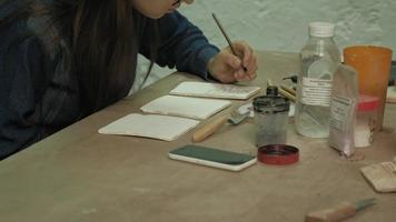 ceramic workshop making ceramic tiles video