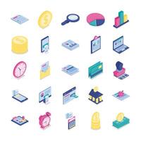 bundle of twenty five taxes set collection icons vector