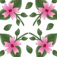 Flowers color pink pattern detailed style vector
