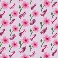 flores color rosa patrón estilo detallado vector