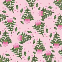 Flowers color pink pattern detailed style vector