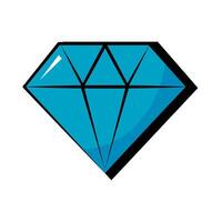 diamond pop art flat style vector