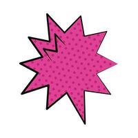 expresion cloud pink pop art flat style vector