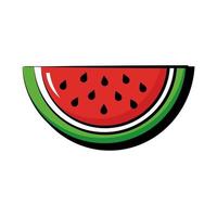 watermelon fruit pop art flat style icon vector