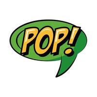 speech bubble with expresion word pop art flat style vector