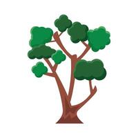 branched tree flat style icon vector