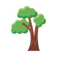 icono de estilo plano de árbol ramificado vector