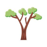 branched tree flat style icon vector