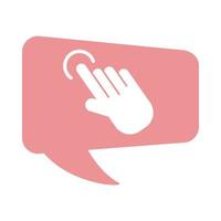 hand indexing flat style icon vector