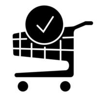 The order is complete Trolley symbol for business and online marketing vector
