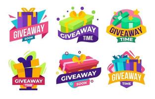 Giveaway Sticker Collection vector
