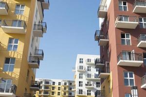 Colorful residential buildings photo