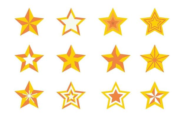 Star Element Full Color Icon Set