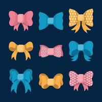 Ribbon Shape Colorful Icon Set vector