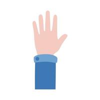 hand human up flat style icon vector