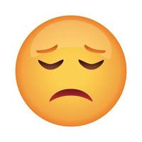 sad emoji face classic flat style icon vector