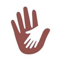 diversity hands human team flat style icon vector