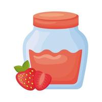 sweet strawberry jam detailed style icon vector