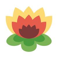 icono de estilo plano de flor de verano vector