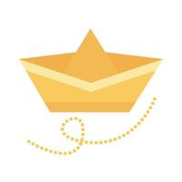 paper ship flat style icon vector