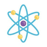 atom molecule flat style icon vector