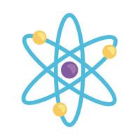 atom molecule flat style icon vector