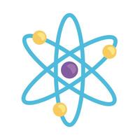 atom molecule flat style icon vector