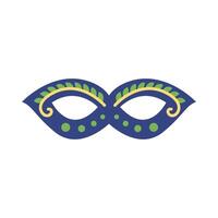 carnival mask flat style icon vector