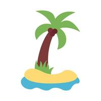 tree palms summer flat style icon vector