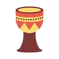 drum musical instrument flat style icon vector