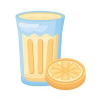 icono de estilo detallado de fruta de jugo de naranja vector