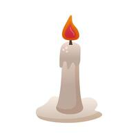 halloween candle degradient style icon vector