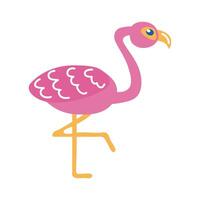 flamingo bird flat style icon vector