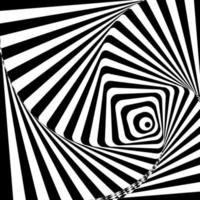 Black and white hypnotic background vector